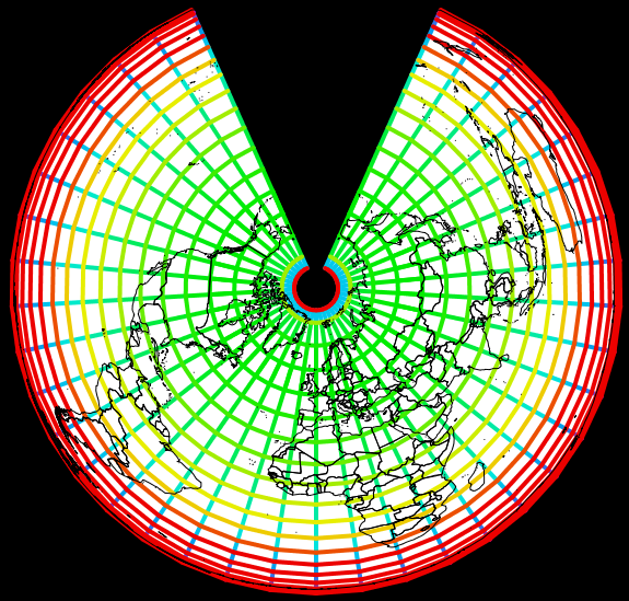 Albers Conic Equal Area Distortion Along Latitude and Longitude
